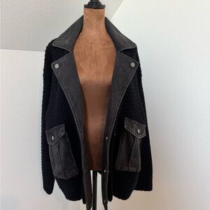 Women's Black and Gray Utility Jacket